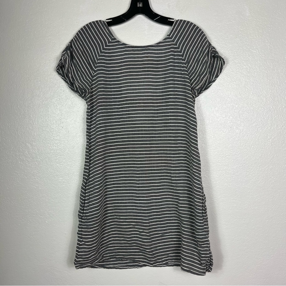 Roxy striped mini modal dress pockets size xs